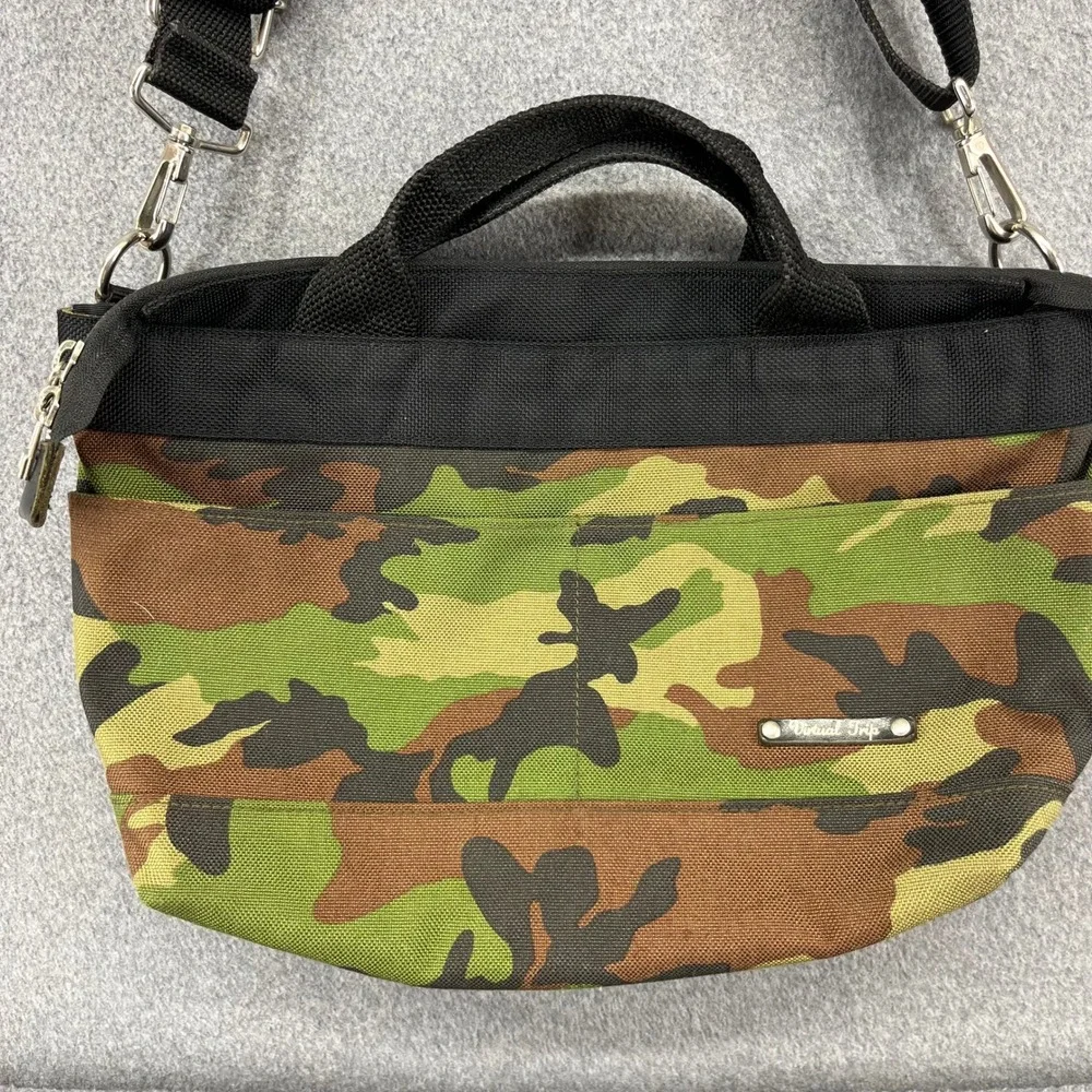 Virtual Trip Messenger Bag Green Camo Canvas nylon Crossbody Streetwear